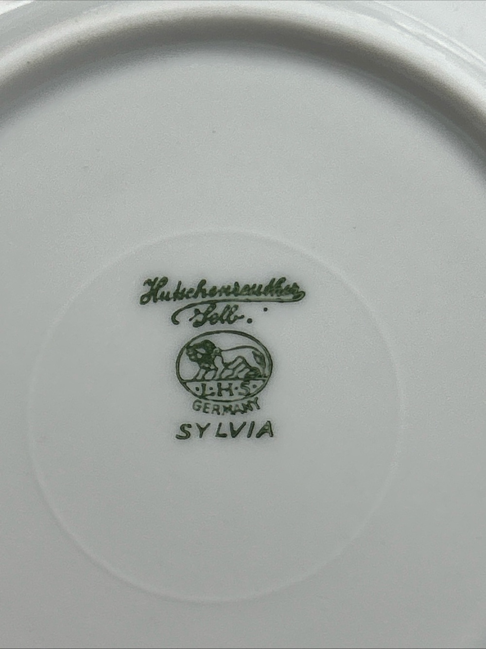 HUTCHENREUTHER Sylvia Vintage White Porcelain Plate German 14pc coffee tea set